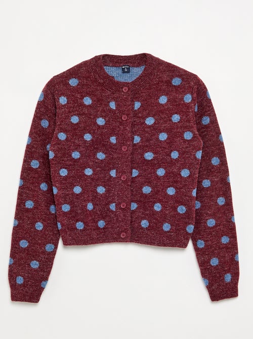 Gilet met stippen en lange mouwen - Kiabi