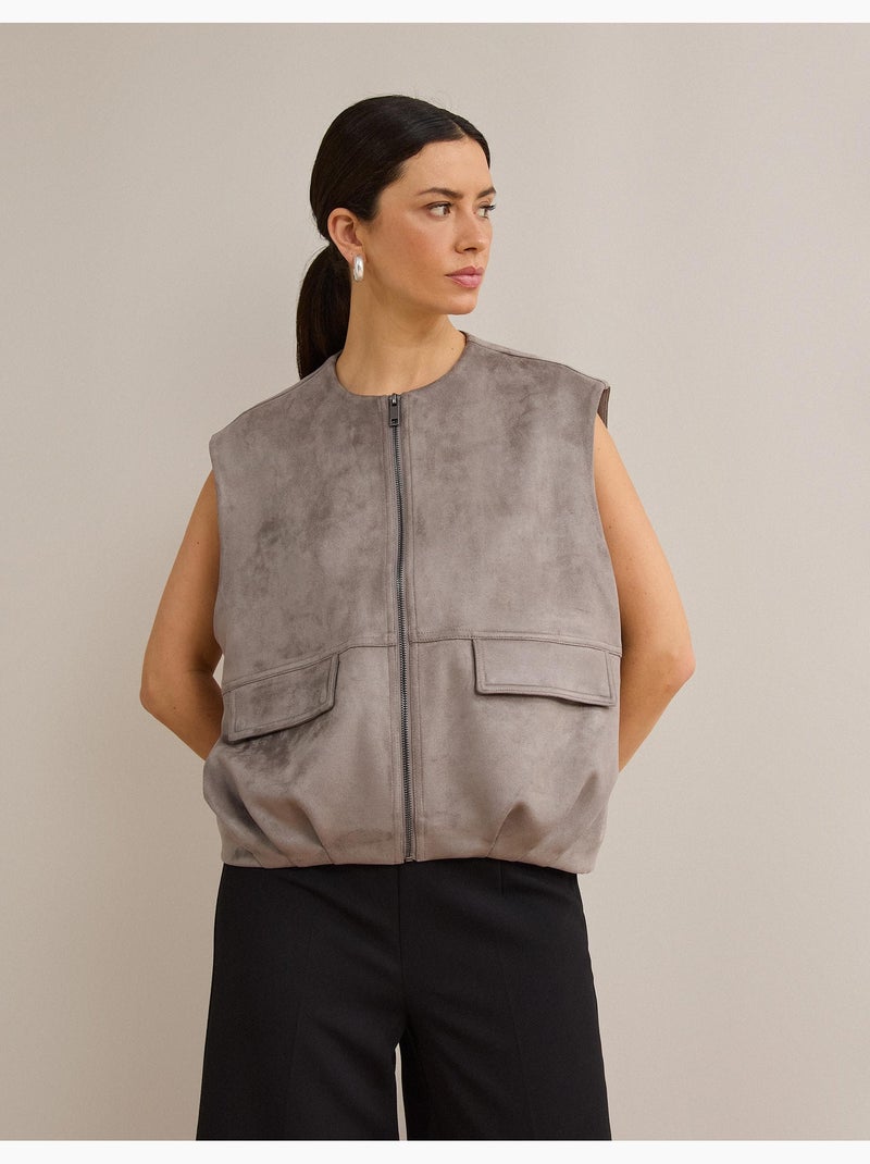 Gilet, mo fashion Gris - Kiabi