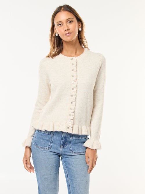 Gilet mouliné avec détails ondulés - Kiabi