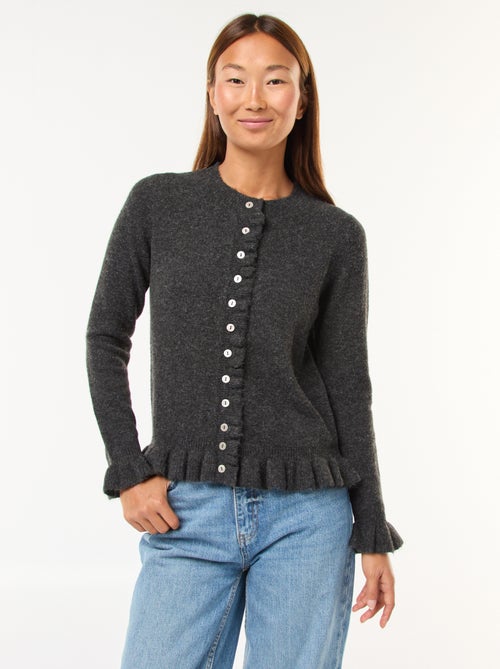 Gilet mouliné avec détails ondulés - Kiabi