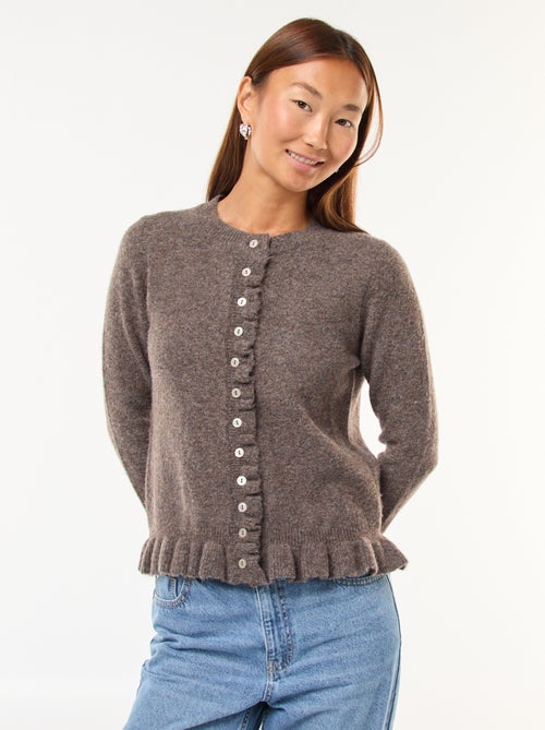 Gilet mouliné avec détails ondulés - Kiabi