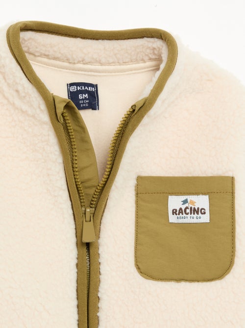 Gilet moutonné à manches longues - Kiabi