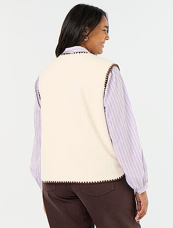 Gilet moutonné sans manches