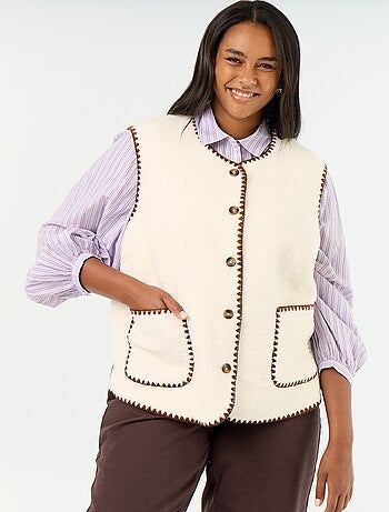 Gilet moutonné sans manches