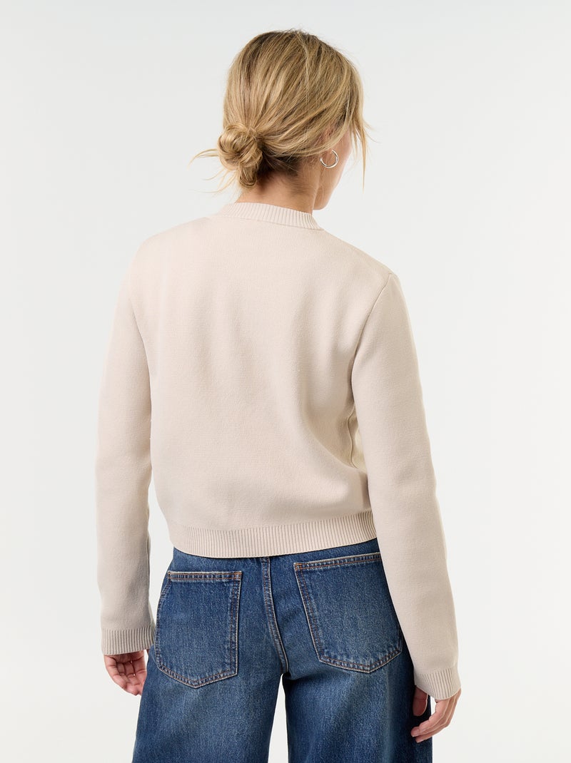 Gilet officier avec galons décoratifs Beige - Kiabi