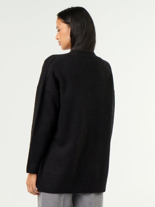 Gilet ouvert uni avec 2 poches plaquées - Kiabi