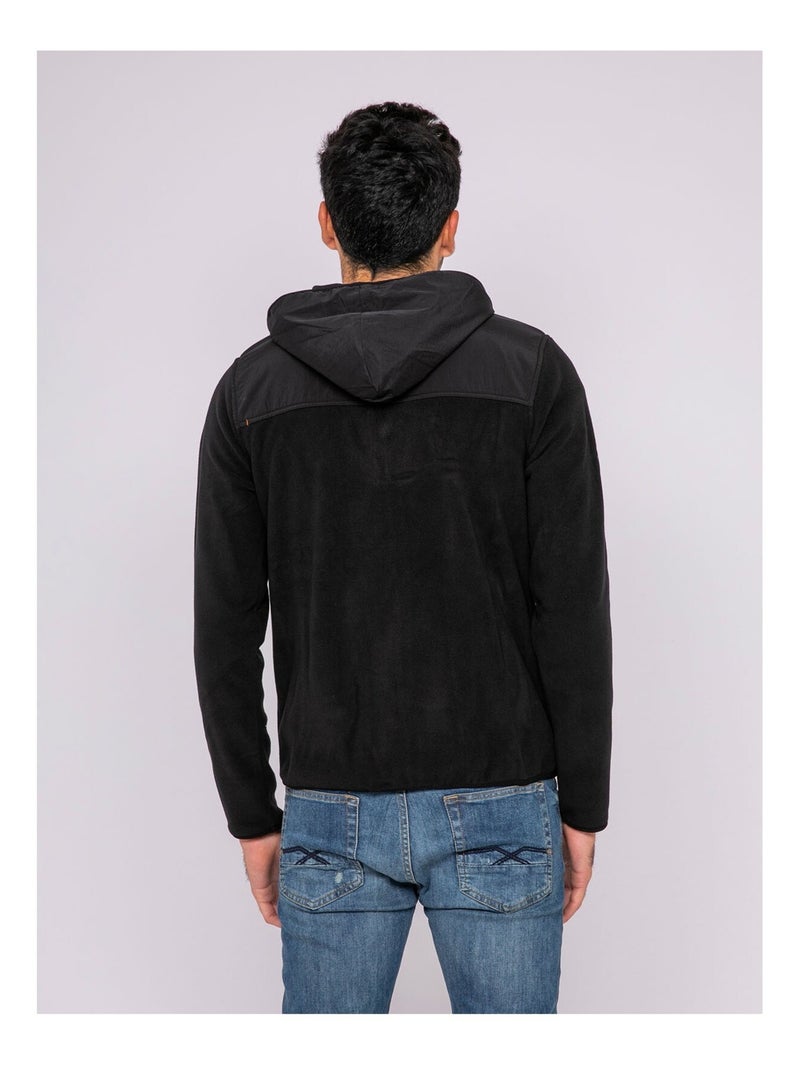 Gilet polaire capuche zip ziggy Noir - Kiabi
