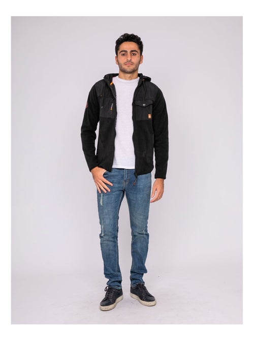 Gilet polaire capuche zip ziggy - Kiabi