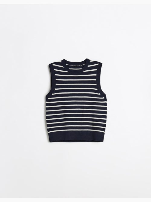 Gilet rayé en maille, mo fashion - Kiabi