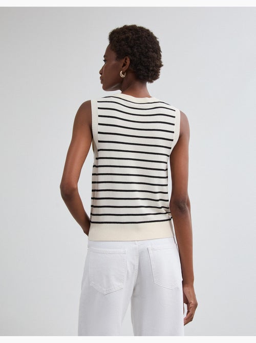 Gilet rayé en maille, mo fashion - Kiabi
