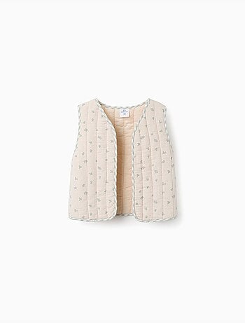 Gilet rembourré en coton à motif