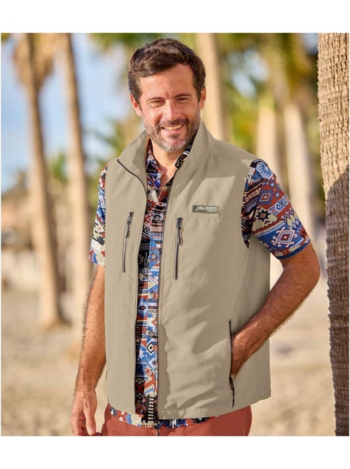 Gilet reporter zippé - atlas for men - Kiabi Gilet reporter zippé - atlas for men - Kiabi