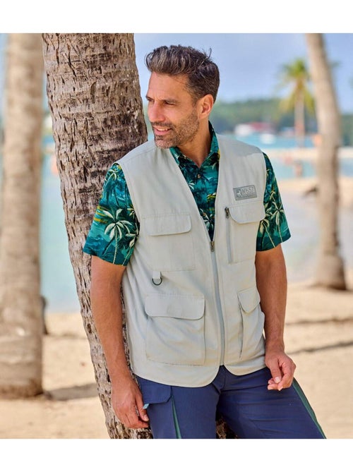 Gilet reporter zippé - atlas for men - Kiabi Gilet reporter zippé - atlas for men - Kiabi