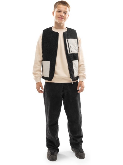 Gilet réversible matelassé doublé sherpa garçon lifestyle enfants explorer - Kiabi