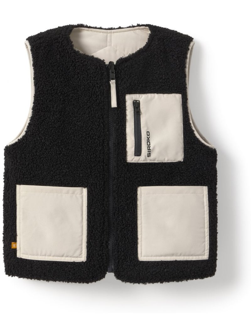 Gilet réversible matelassé doublé sherpa garçon lifestyle enfants explorer Beige - Kiabi