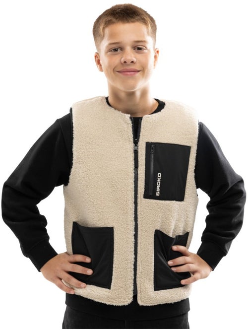 Gilet réversible matelassé doublé sherpa garçon lifestyle enfants tiny - Kiabi