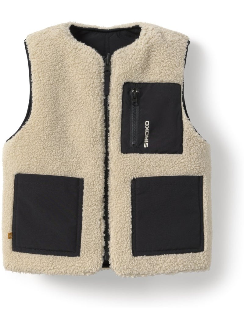 Gilet réversible matelassé doublé sherpa garçon lifestyle enfants tiny Noir - Kiabi