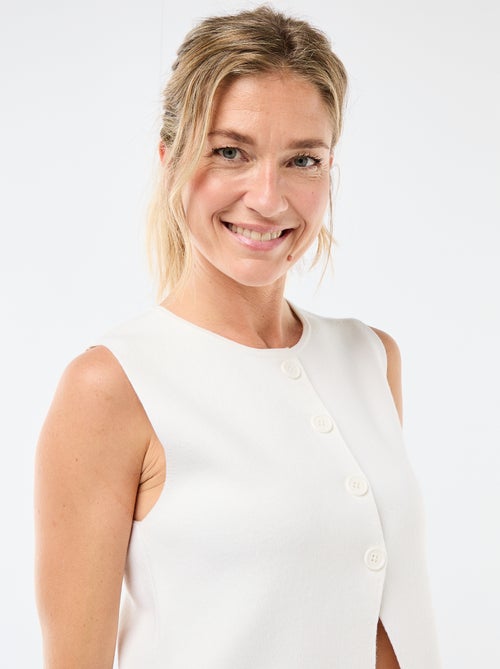 Gilet sans manches à col rond - Kiabi