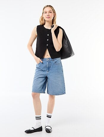 Gilet sans manches à col rond