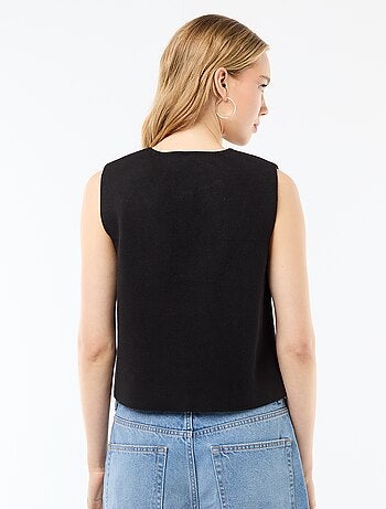 Gilet sans manches à col rond