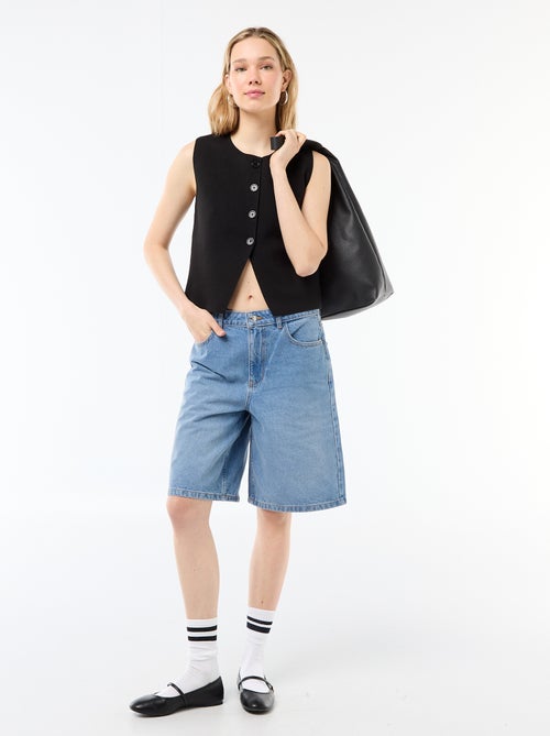 Gilet sans manches à col rond - Kiabi