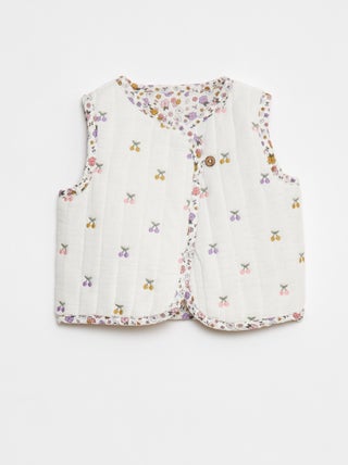 Gilet sans manches à motif floral