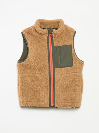 Gilet sans manches avec effet moutonné
