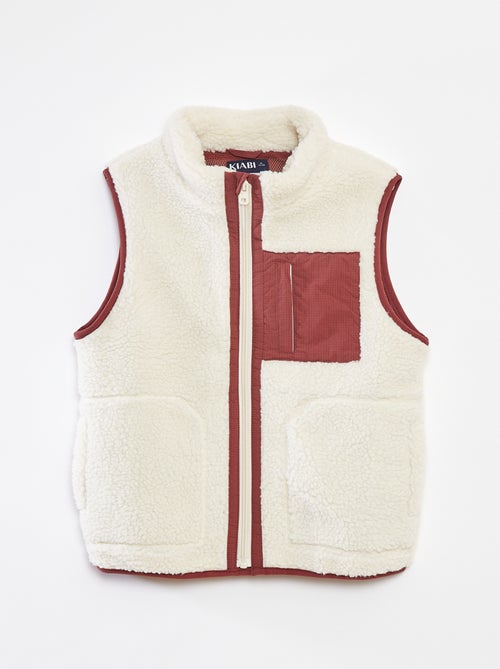 Gilet sans manches avec effet moutonné - Kiabi