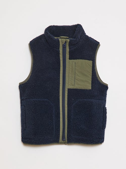 Gilet sans manches avec effet moutonné - Kiabi