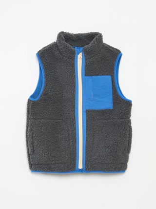 Gilet sans manches avec effet moutonné