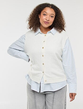 Gilet sans manches boutonné
