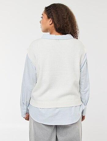 Gilet sans manches boutonné