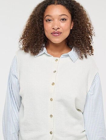 Gilet sans manches boutonné