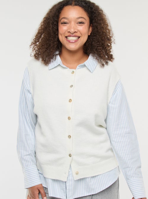 Gilet sans manches boutonné - Kiabi
