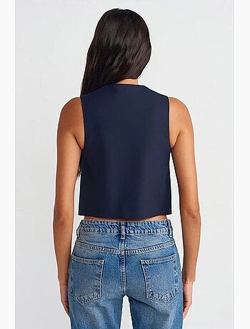 Gilet sans manches court femme dilvin