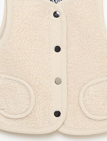 Gilet sans manches effet moutonné