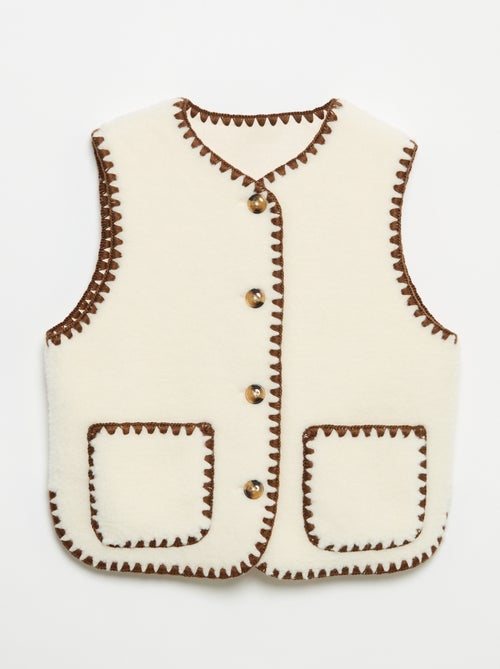 Gilet sans manches effet moutonné - Kiabi Gilet sans manches effet moutonné - Kiabi