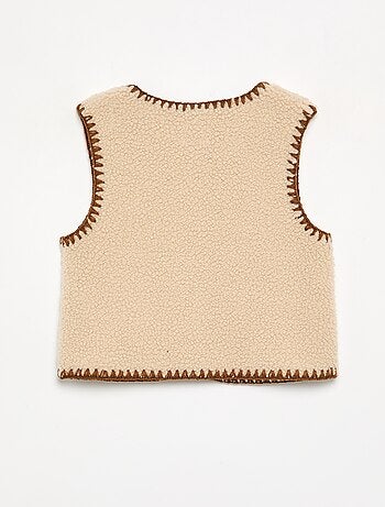 Gilet sans manches effet moutonné