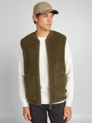 Gilet sans manches effet moutonné