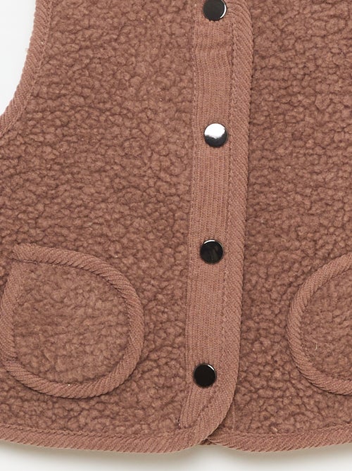 Gilet sans manches effet moutonné - Kiabi
