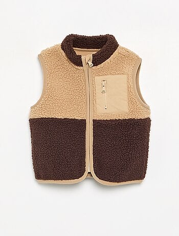 Gilet sans manches effet moutonné