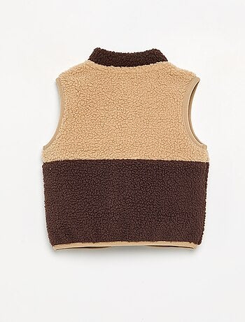 Gilet sans manches effet moutonné