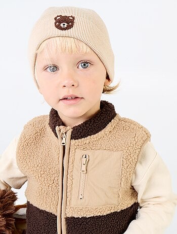 Gilet sans manches effet moutonné