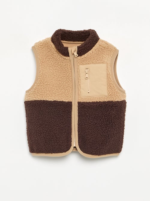 Gilet sans manches effet moutonné - Kiabi Gilet sans manches effet moutonné - Kiabi