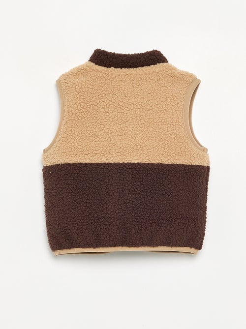 Gilet sans manches effet moutonné - Kiabi Gilet sans manches effet moutonné - Kiabi