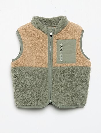 Gilet sans manches effet moutonné