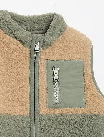 Gilet sans manches effet moutonné