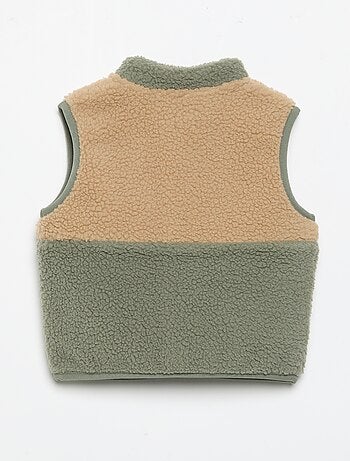 Gilet sans manches effet moutonné
