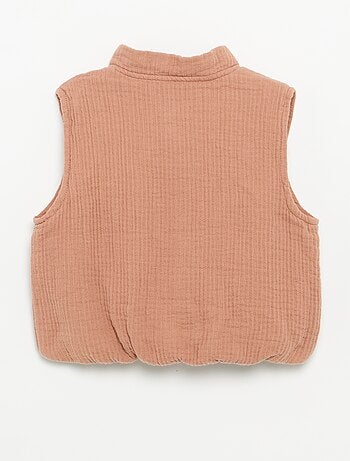 Gilet sans manches en double gaze de coton