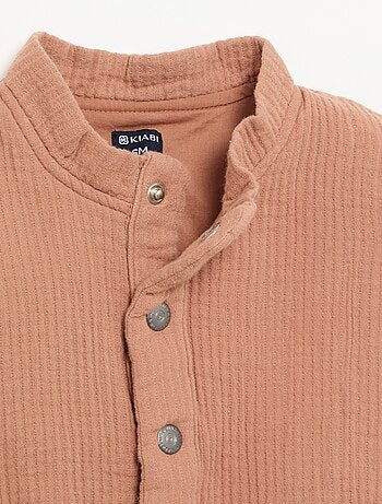 Gilet sans manches en double gaze de coton